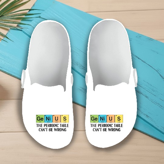 GENIUS Funny Periodic Table Slip On Clogs