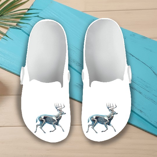 Deer Skeleton Anatomy Slip On Clogs