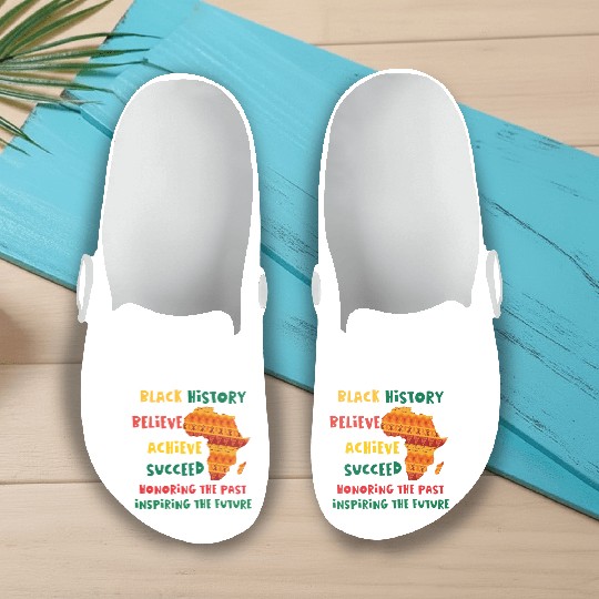 Honoring Past Inspiring Future Black History Month Slip On Clogs