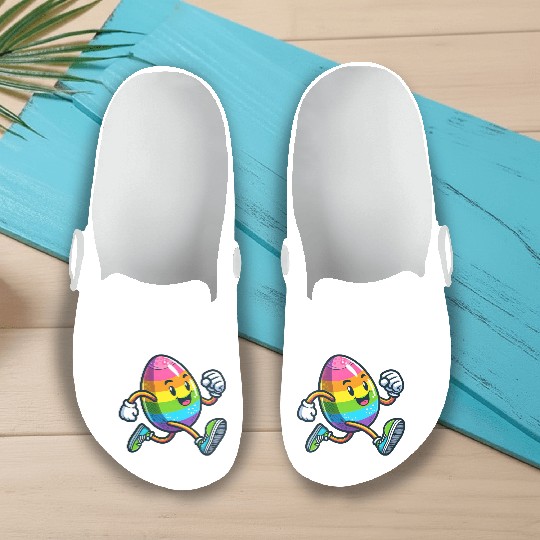Easter Egg Marathon Jogging Running Fitness Slip On Clogs