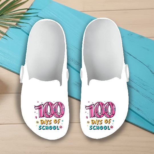 100 Days Of School Slip On Clogs