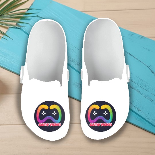 Game Vision Official YouTube Channel Logo Slip On Clogs
