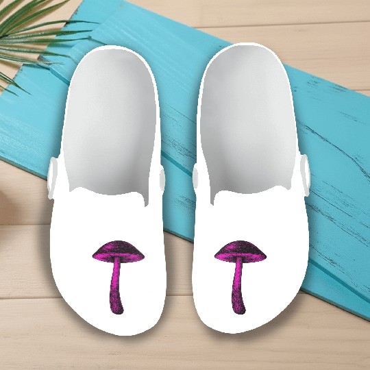 Mushroom Magenta Slip On Clogs