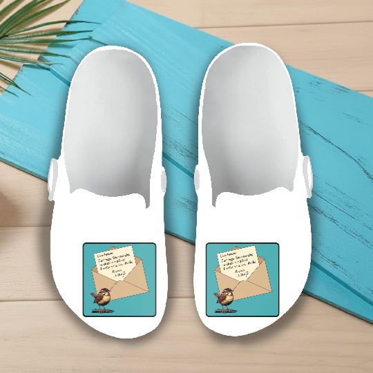 Cute Little Angry Bird Design Slip On Clogs