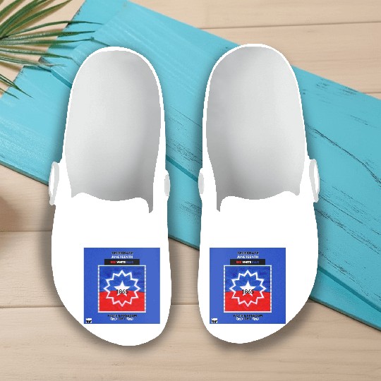 Celebrate Juneteenth: The Red White & Blue Slip On Clogs