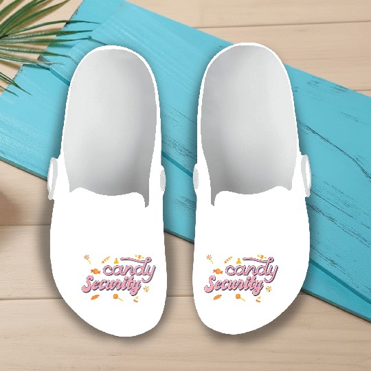 Candy Security Kids Parents Matching Birthday Slip On Clogs