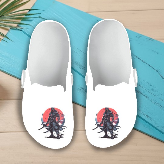 Anime Panther -Krieger Samurai Katana Slip On Clogs