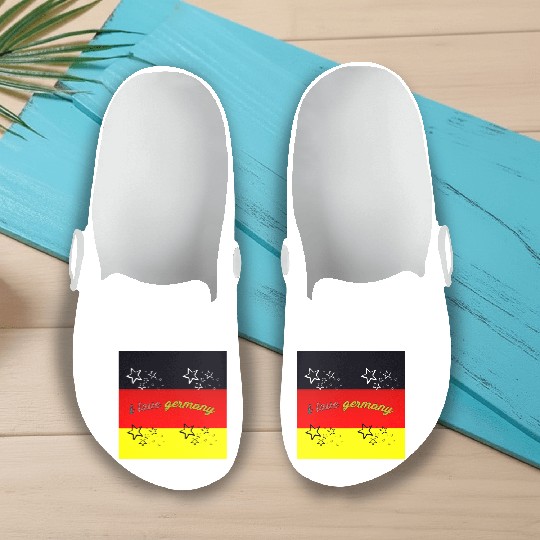 i love germany Slip On Clogs