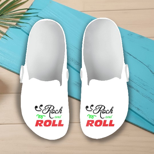 Rock and Roll design for music lovers Slip On Clogs