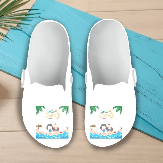 beach lobster Slip On Clogs