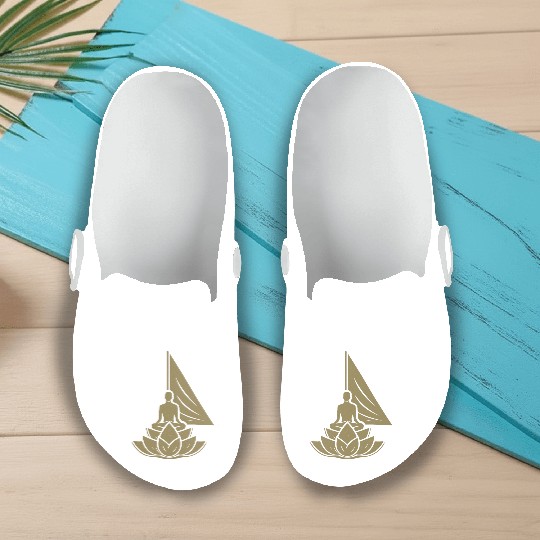 Meditation Sailboat Lotus Inner Peace Slip On Clogs
