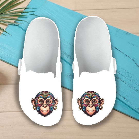 Cute Monkey Face Slip On Clogs