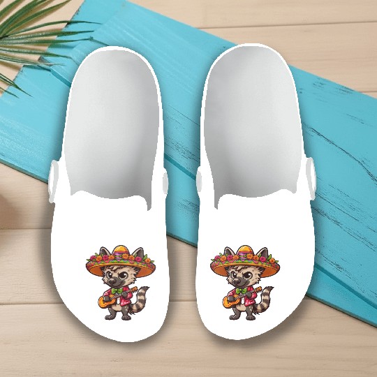 Cinco de Mayo Hyena Mariachi Guitar Slip On Clogs