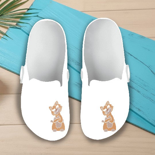 Sassy Ginger Cat Funny Cat Owner Slip On Clogs