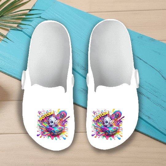 Galactic Vibes: Plosion of Splashes - GoTcha! Slip On Clogs