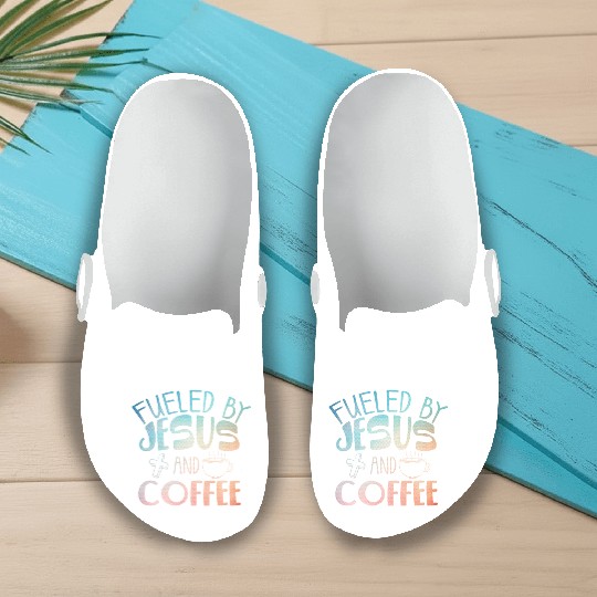 Cool Coffee Jesus Art Christian Coffee Lover Slip On Clogs