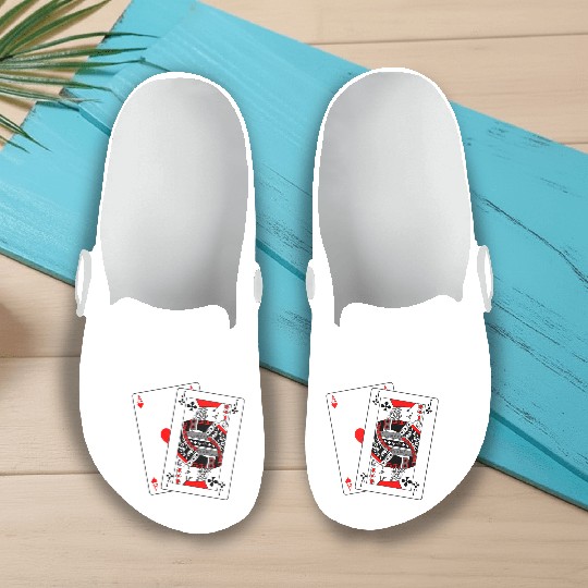 Two cards Blackjack Slip On Clogs