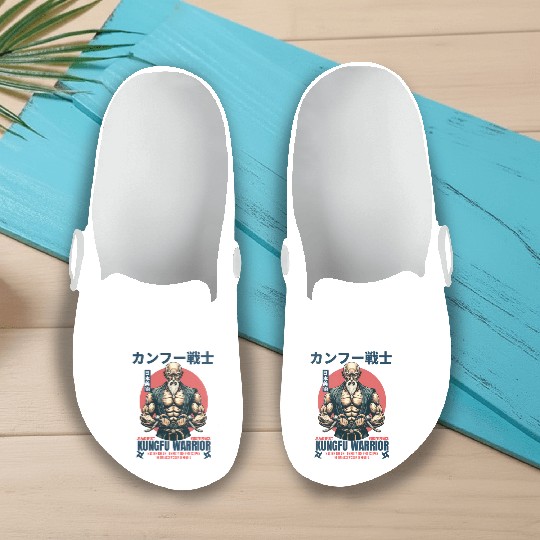 kungfu warrior master Slip On Clogs