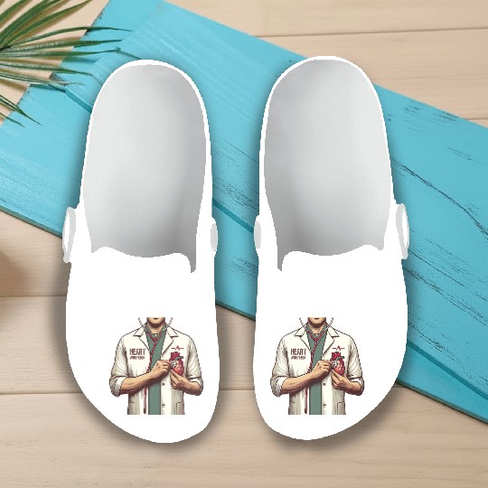 Cardiac Nurse Heart Whisperer Design Slip On Clogs