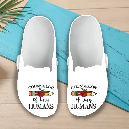 School Counselor of Tiny Humans Back To School Slip On Clogs