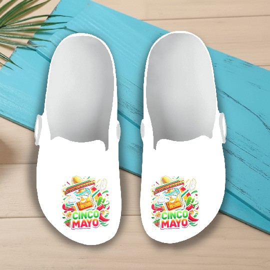 Cinco de Mayo Tequila Bottle Slip On Clogs