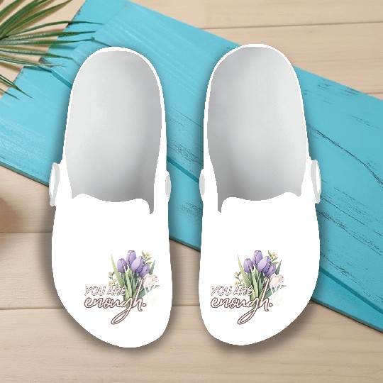 You Are Enough Bouquet Slip On Clogs