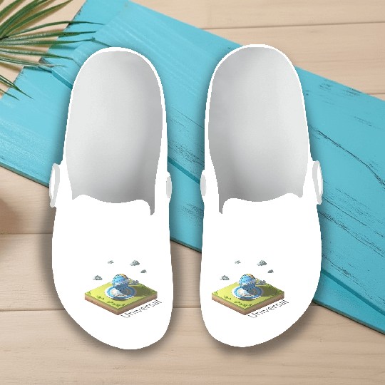 Geometric low poly Universal Studios Slip On Clogs