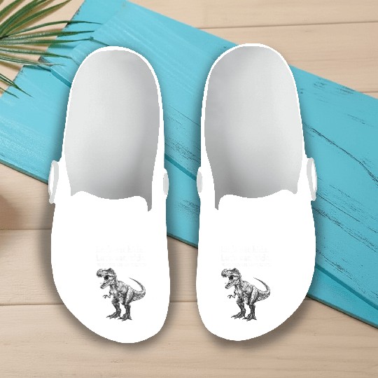 Punctuation Saves Lives Dinosaur Slip On Clogs