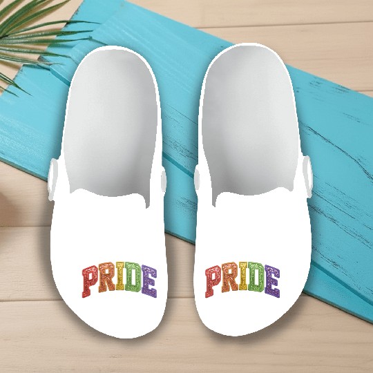 Pride Embroidered Sequisn Effect Slip On Clogs