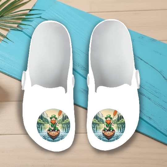 St. Patrick's Day Shamrock St Paddy's Day Kayak Slip On Clogs
