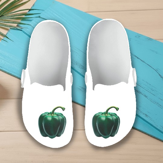 Green Bell Pepper Slip On Clogs