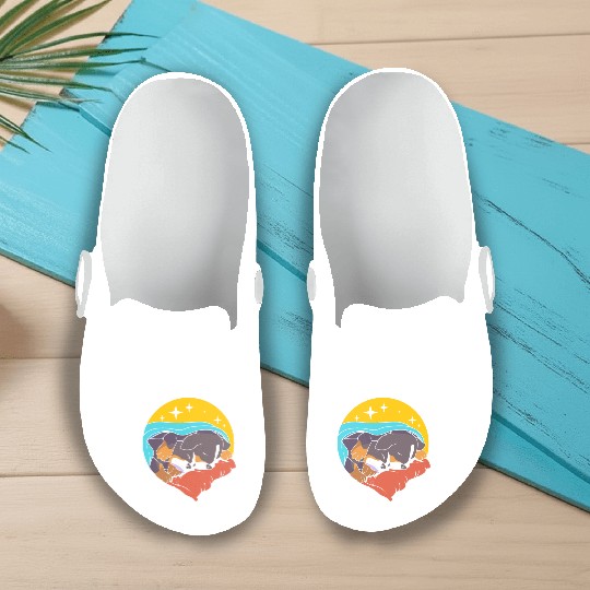 Funny Bernese Dog Sleeping Official Sleep Slip On Clogs