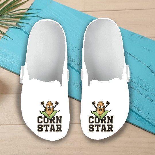 Funny Farm Food Slip On Clogs Corny Cob Farmer Corn Star