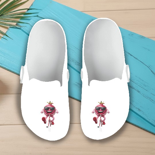 Pomegranate Cycling On Bike Realistic Slip On Clogs