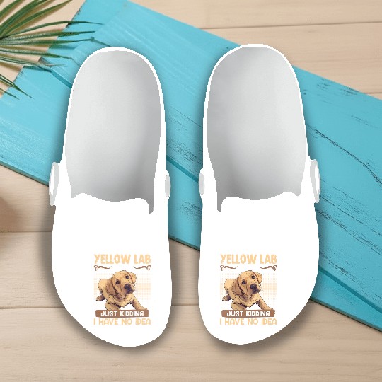 Labrador A DAY WITHOUT MY YELLOW LAB Funny Slip On Clogs