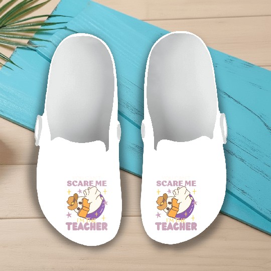 Funny Halloween Party Teacher spooking season Slip On Clogs
