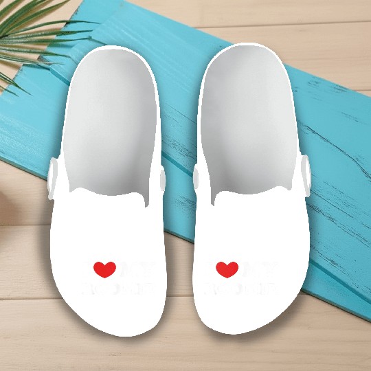 Love My Roomie Heart Slip On Clogs
