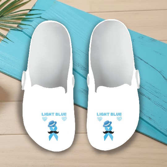 I Wear Light Blue for my Dad Prostate Cancer Aware Slip On Clogs