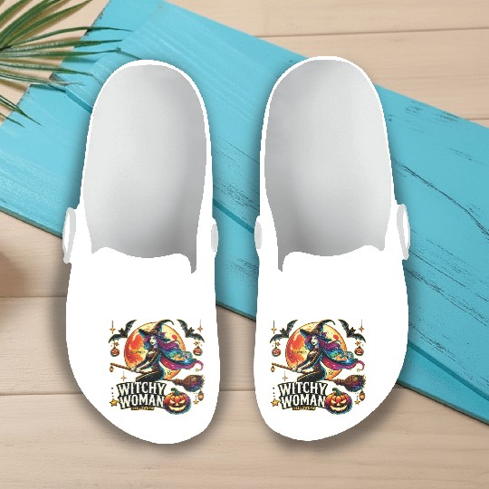 Couple Halloween Husband Witchy Woman Halloween Slip On Clogs