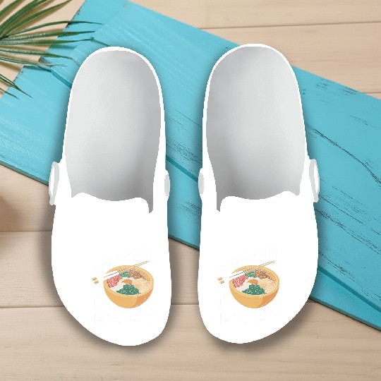 Powered By Ramen Anime Japanese Soup Cup Noodle Slip On Clogs