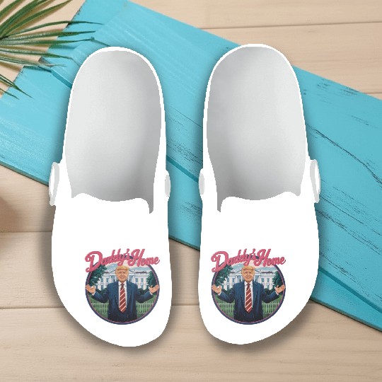 Trump Daddys Home White House 2024 Slip On Clogs
