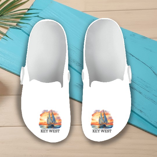 Florida ESCAPE TO KEY-WEST Sailing Outfit Slip On Clogs