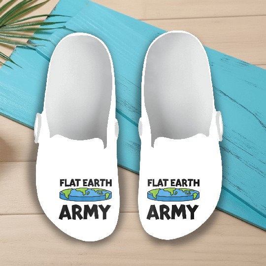 Flat Earth Army Flat Earther Flat Earth Slip On Clogs