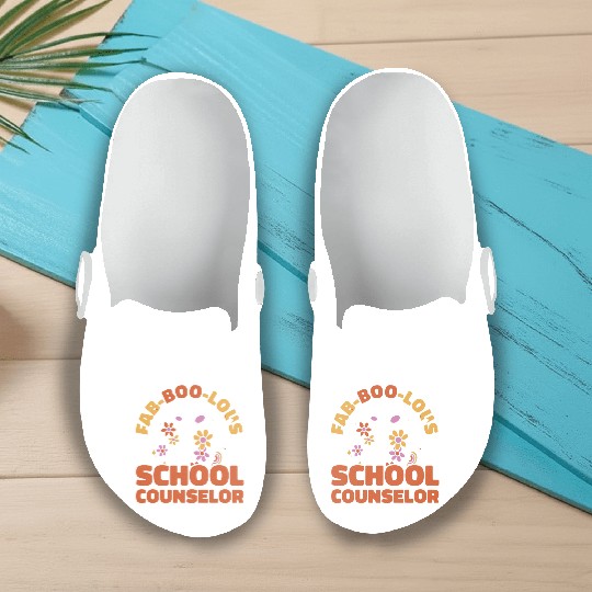 School Counselor Halloween Ghost Slip On Clogs