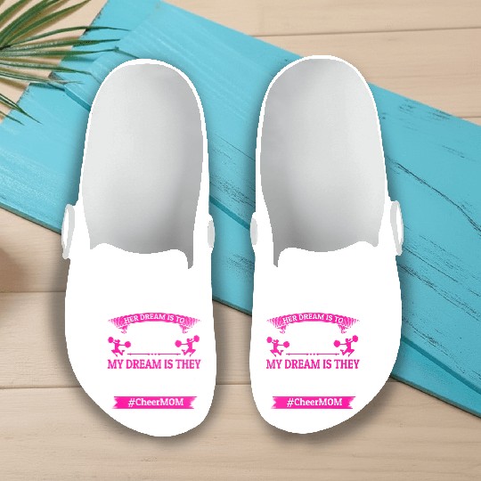 Dream Cheer Mom Cheerleading Mommy Mother's Day Slip On Clogs