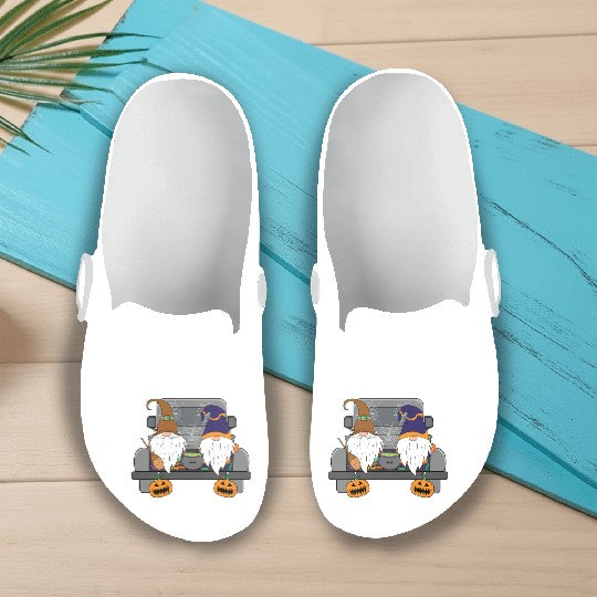 Halloween Gnomes Pumpkin Cute Halloween Slip On Clogs