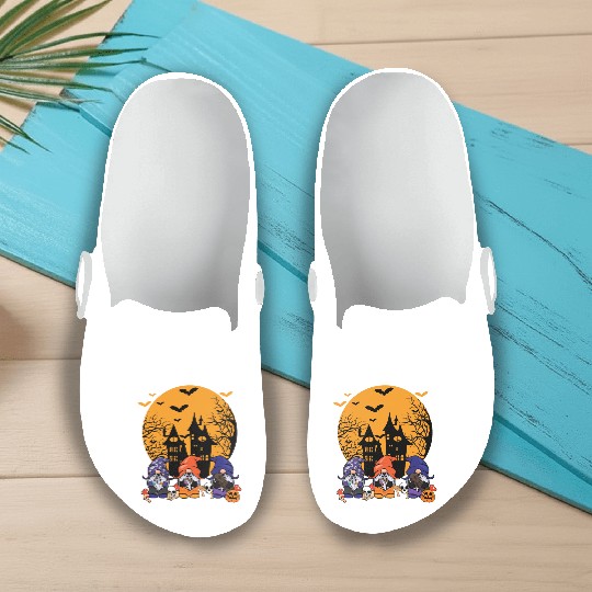 Halloween Three Gnomes Cute Creepy Halloween Slip On Clogs