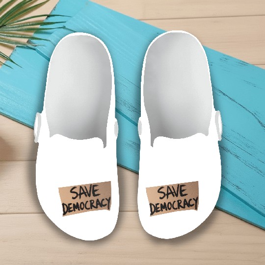Save Democracy Slip On Clogs