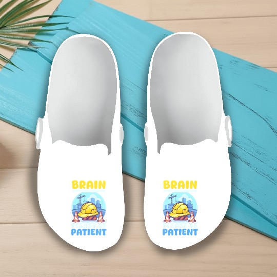Depression Awareness Brain Under Construction Slip On Clogs