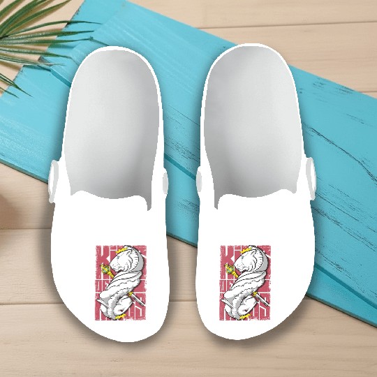 Lion King and the Holy Lamb Christian Art Slip On Clogs